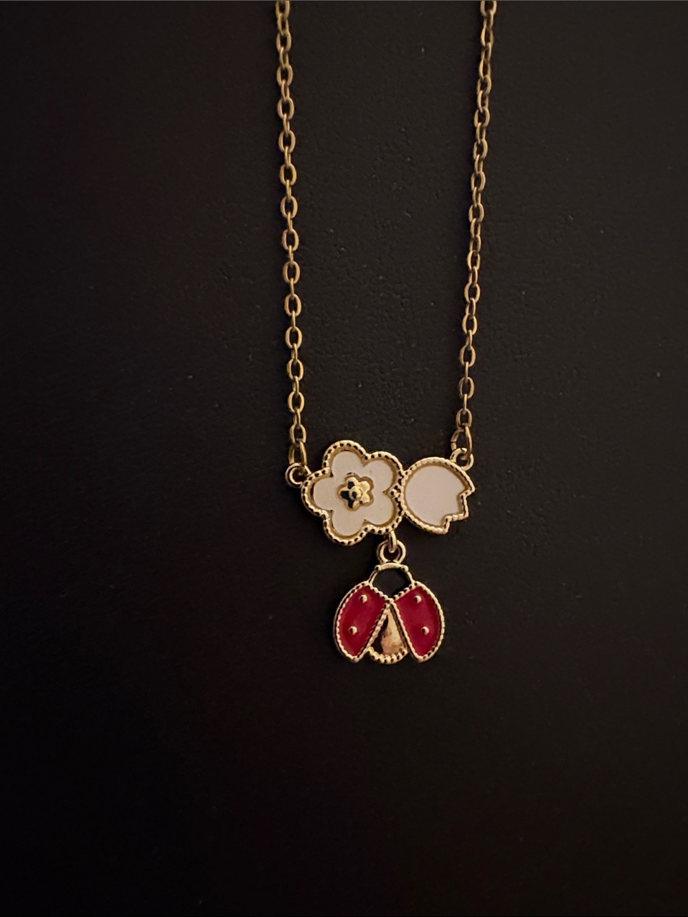 Stainless steel Lady Bug Necklace